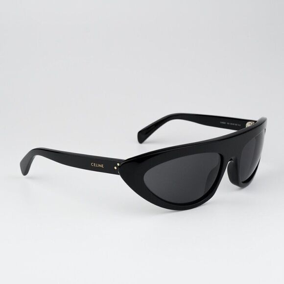 NEW Celine CL40261I 01A Black Dark Grey Wraparound Unisex Sunglasses CL 40261I main image 7